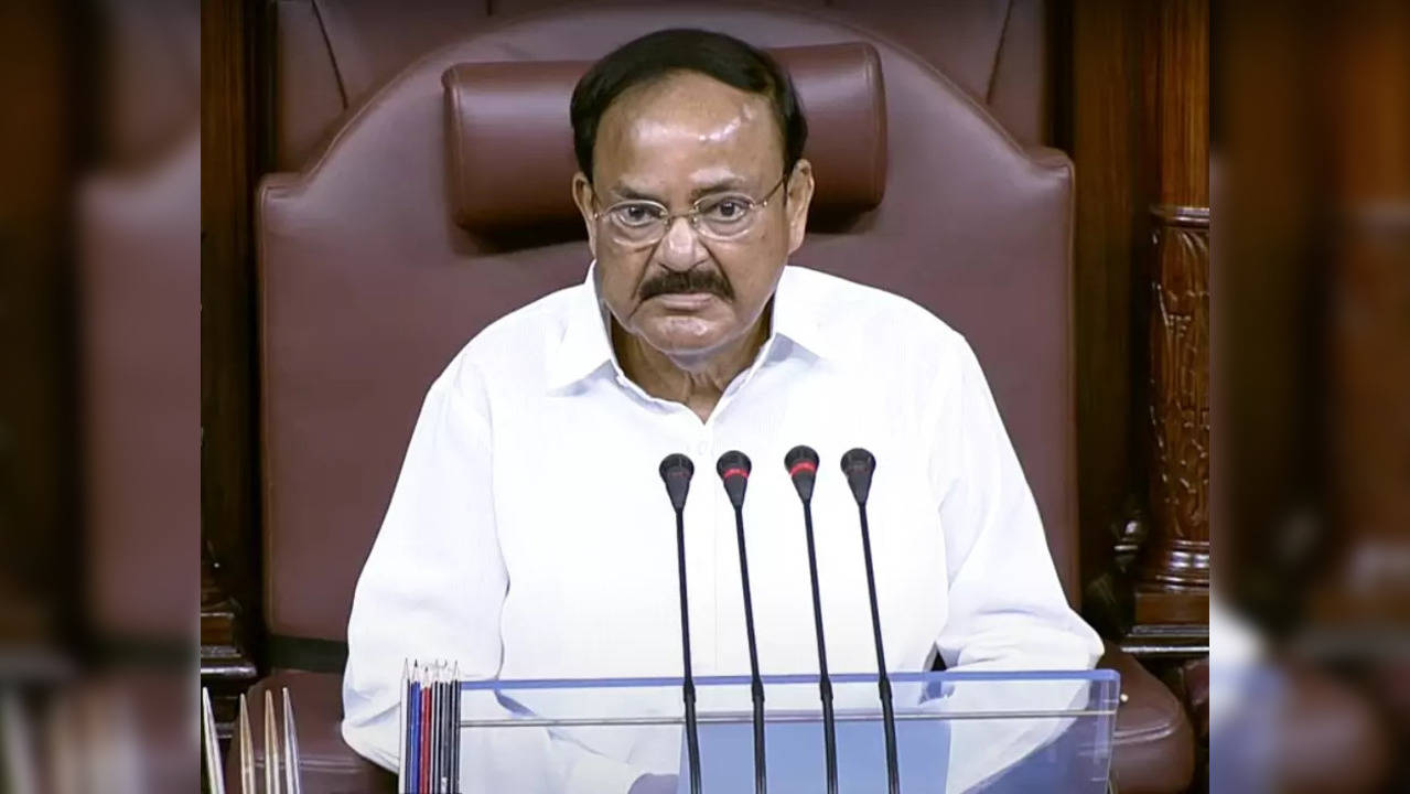 Outgoing Vice-President and Rajya Sabha Chairman M. Venkaiah Naidu