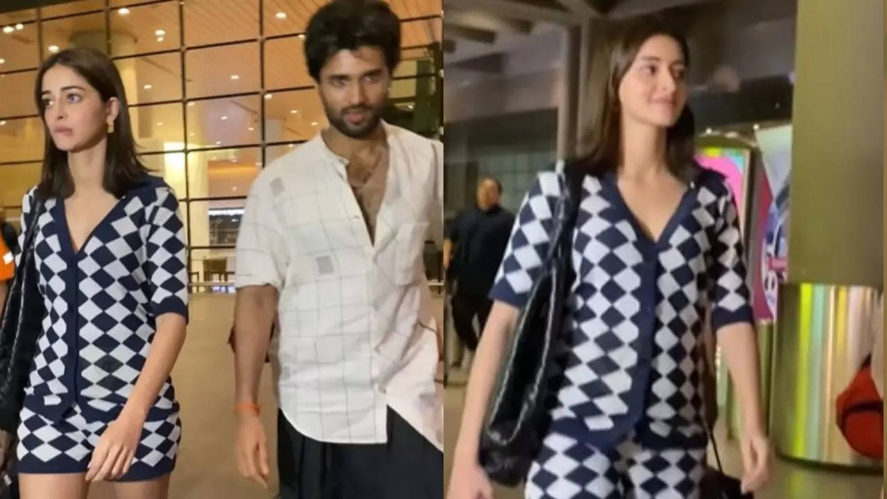 Ananya Panday , Vijay Deverakonda spotted at the airport