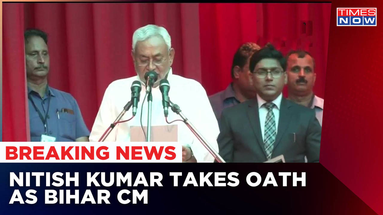 Nitish Kumar Takes Oath As Bihar CM For 8th Time | JD(U) RJD Alliance ...