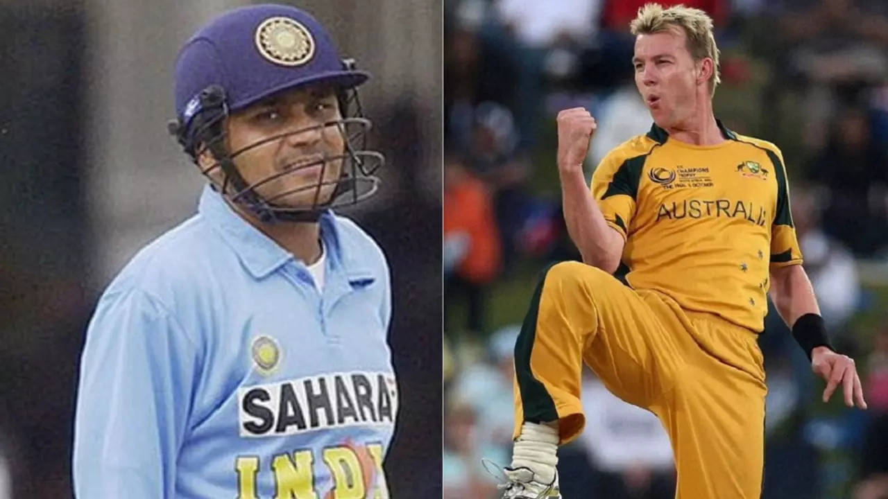 Virender Sehwag Brett Lee