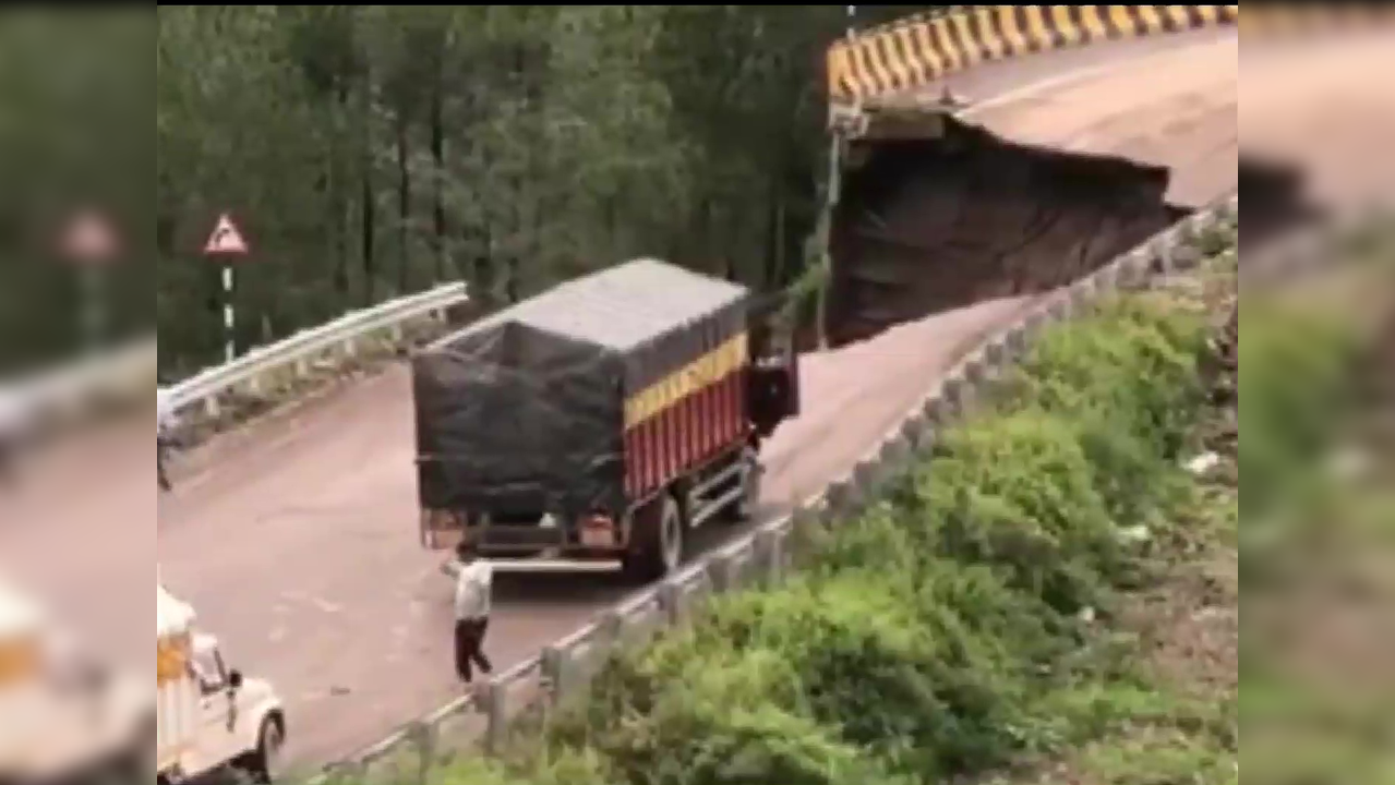 A major portion of the Kalka-Shimla highway in Solan was damaged yesterday