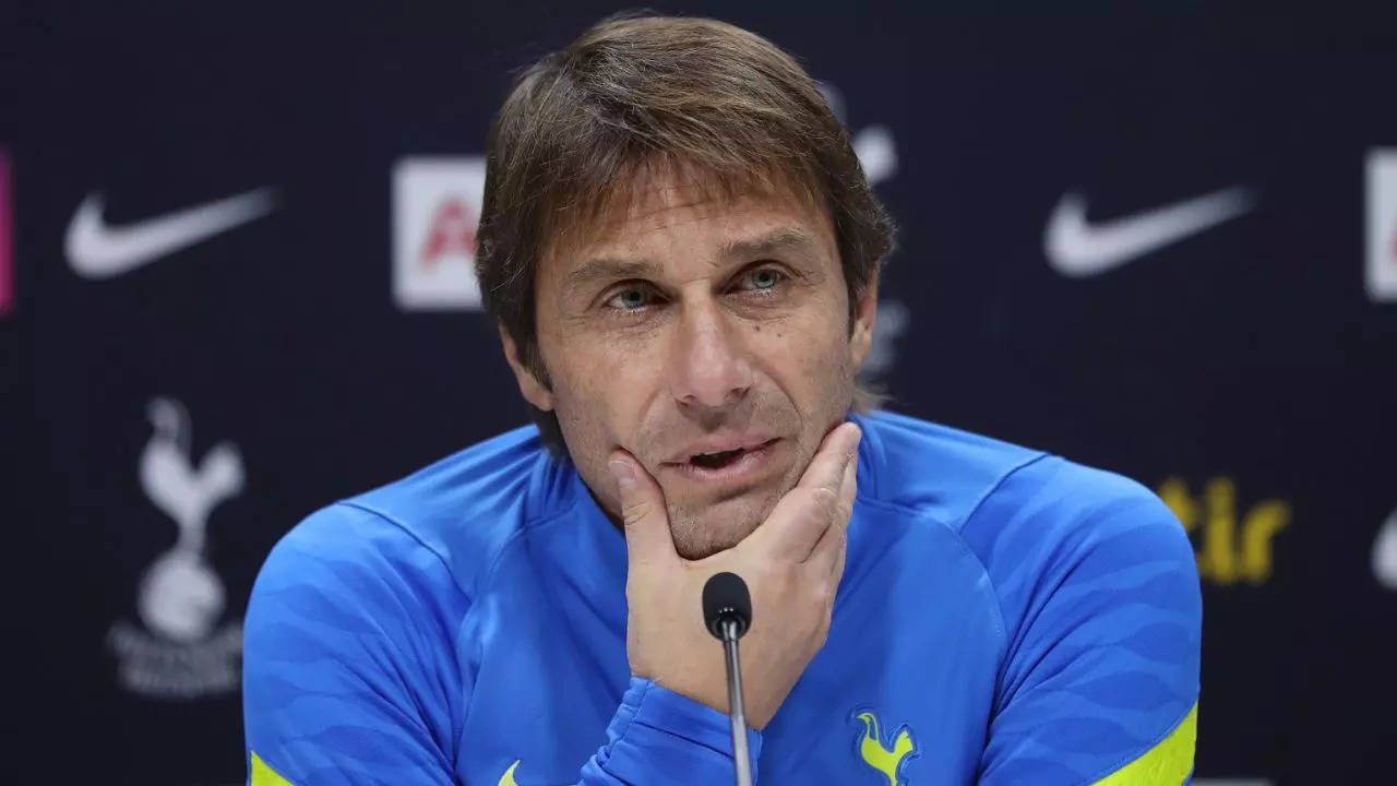 conte spurs press conference images AP photo