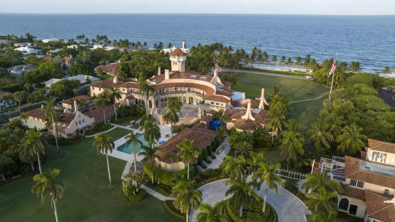 An aerial view of President Donald Trump's Mar-a-Lago estate