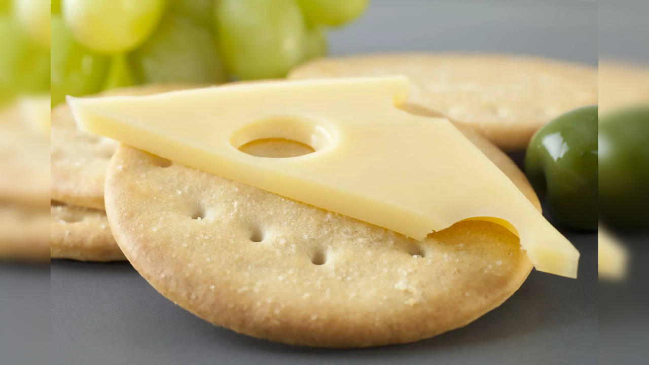 Jarlsberg is a mild-flavoured cheese made from cow’s milk often classified in the Swiss cheese category.