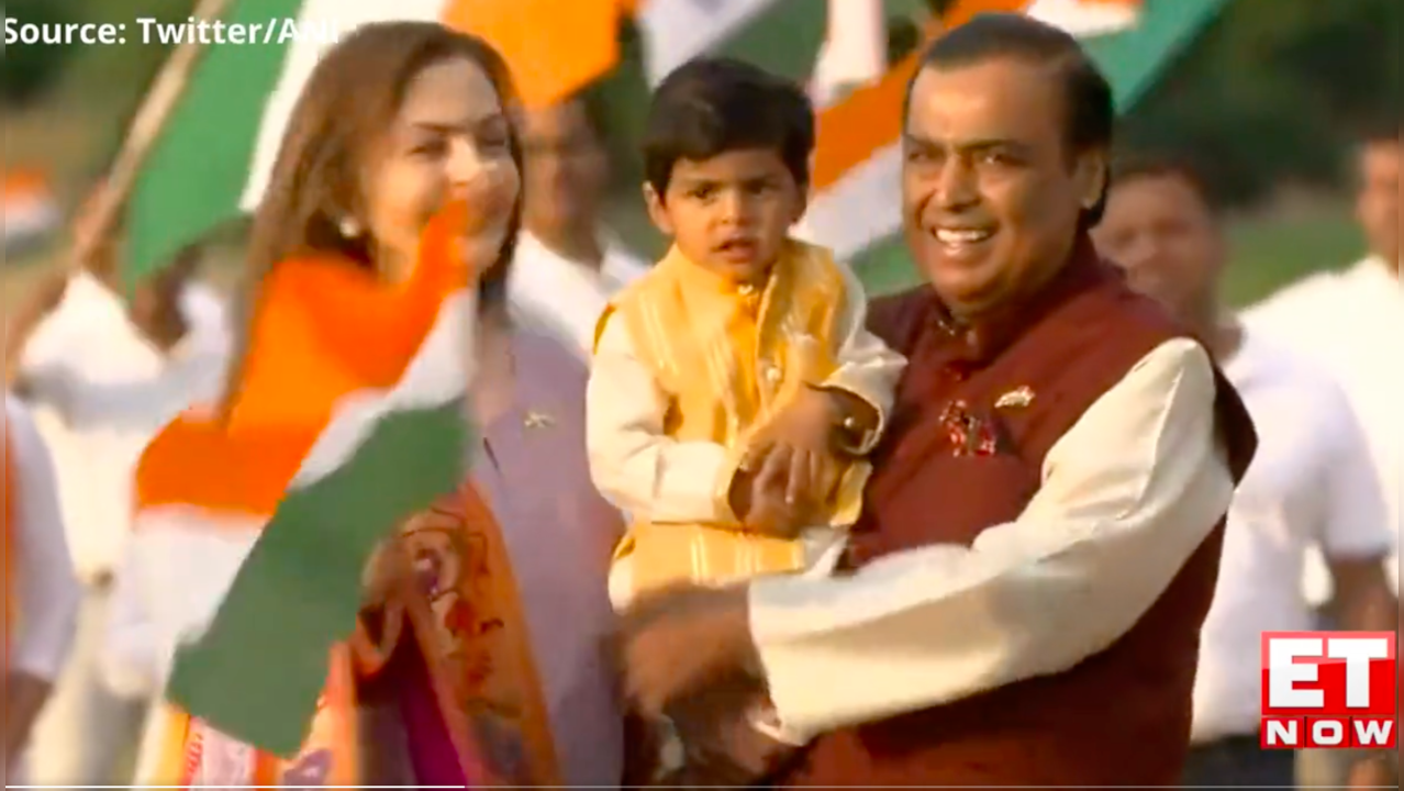 ​Nita and Mukesh Ambani celebrate Independence Day​ with grandson Prithvi Ambani