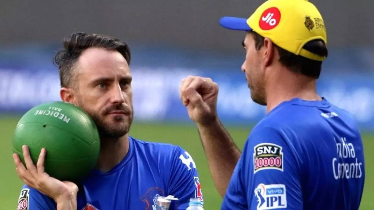 Faf du Plessis and Stephen Fleming