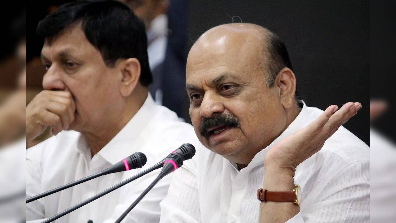 Bengaluru, Jul 28 (ANI): Karnataka Chief Minister Basavaraj S Bommai addresses a...