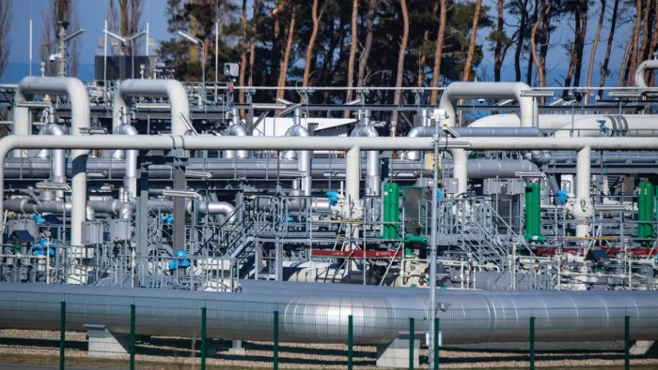 A natural gas receiving station for the Nord Stream 1 pipeline in Germany