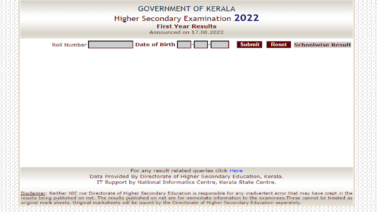 DHSE Plus One Result 2022