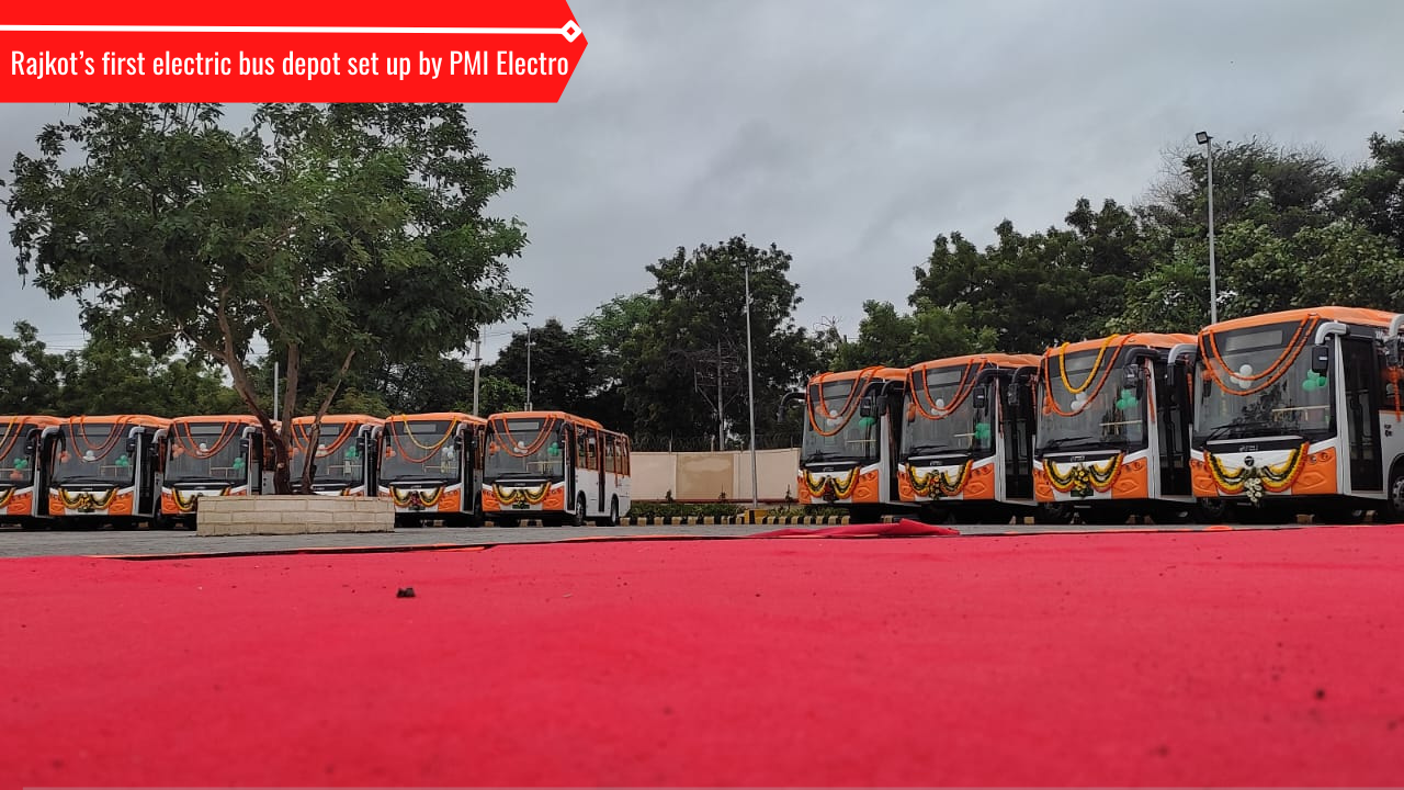 Electric bus depot in Rajkot