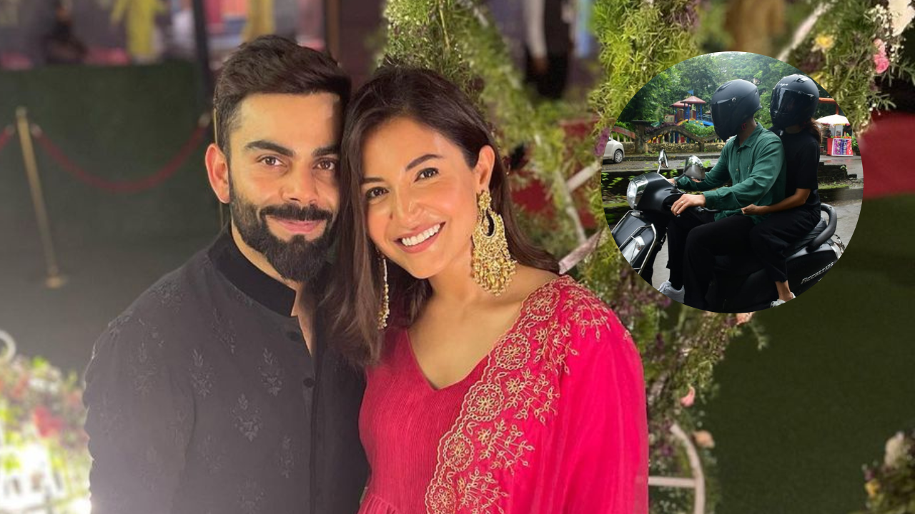 Anushka Sharma enjoys scooty ride with hubby Virat Kohli