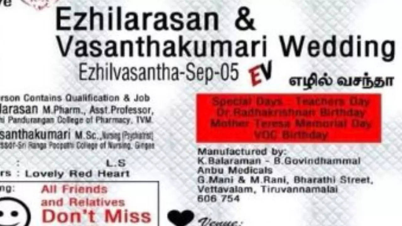 Pharmacist's creative wedding invitation impresses people online