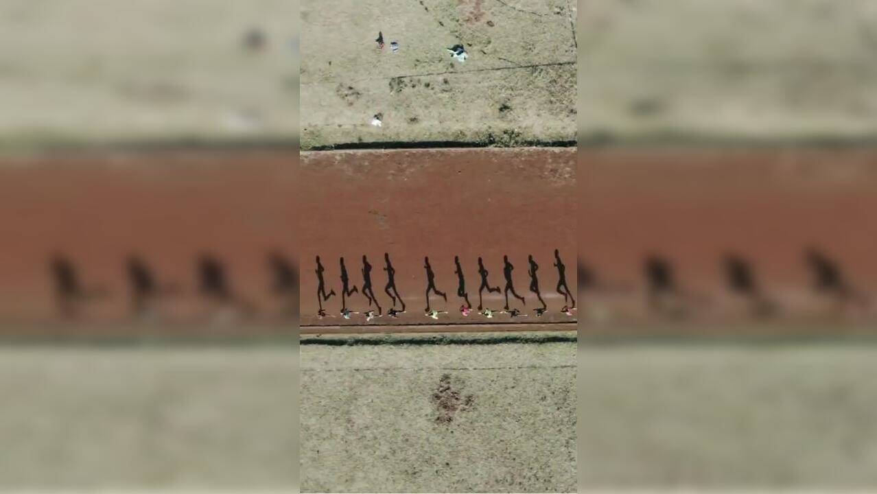 Viral video Giant shadows of runners in Kenya leave the stunned