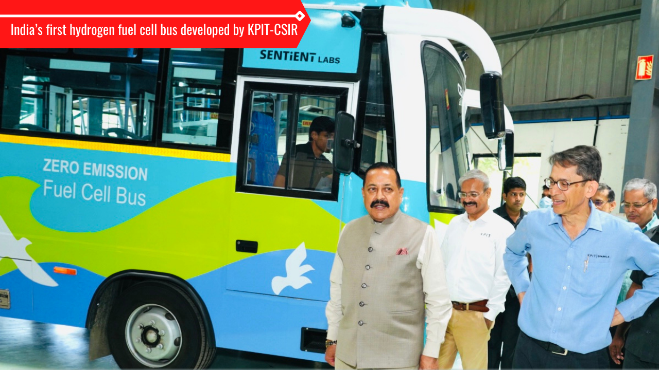 India's first hydrogen fuel cell bus