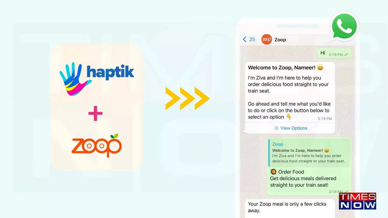 Zoop partners with Haptik for food delivery in trains through WhatsApp ...