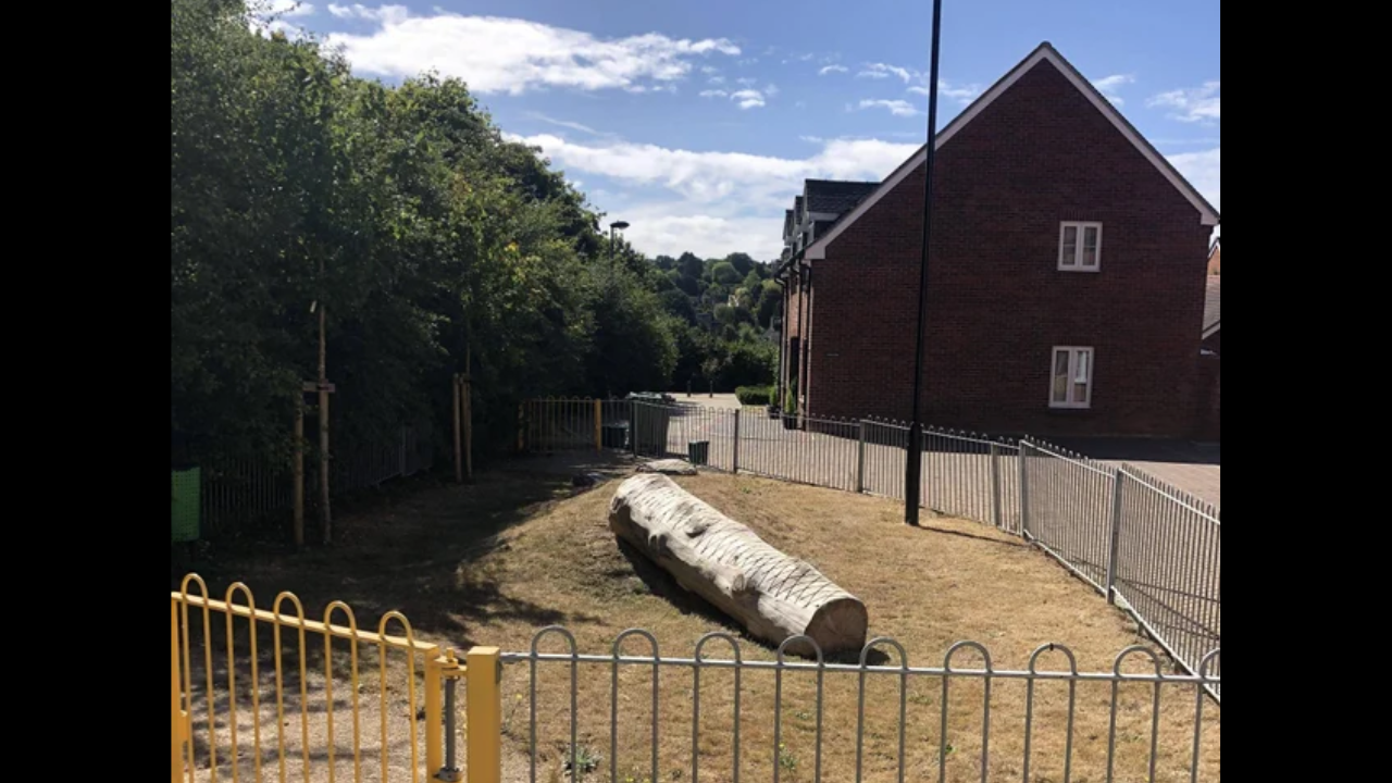 The 'saddest' children's park just has a log for kids to play with and nothing else