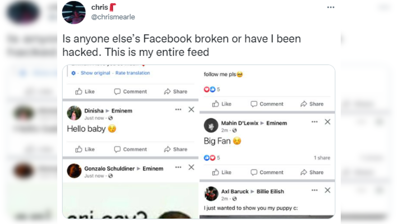 Facebook celeb glitch