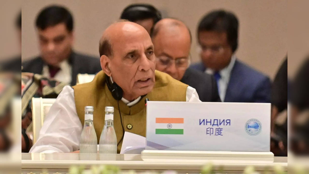 Uzbekistan: Union Defence Minister Rajnath Singh addresses at the meeting of Shanghai Cooperation Organisation (SCO) at Tashkent in Uzbekistan on Wednesday, Aug 24, 2022. (Photo: PIB/IANS)