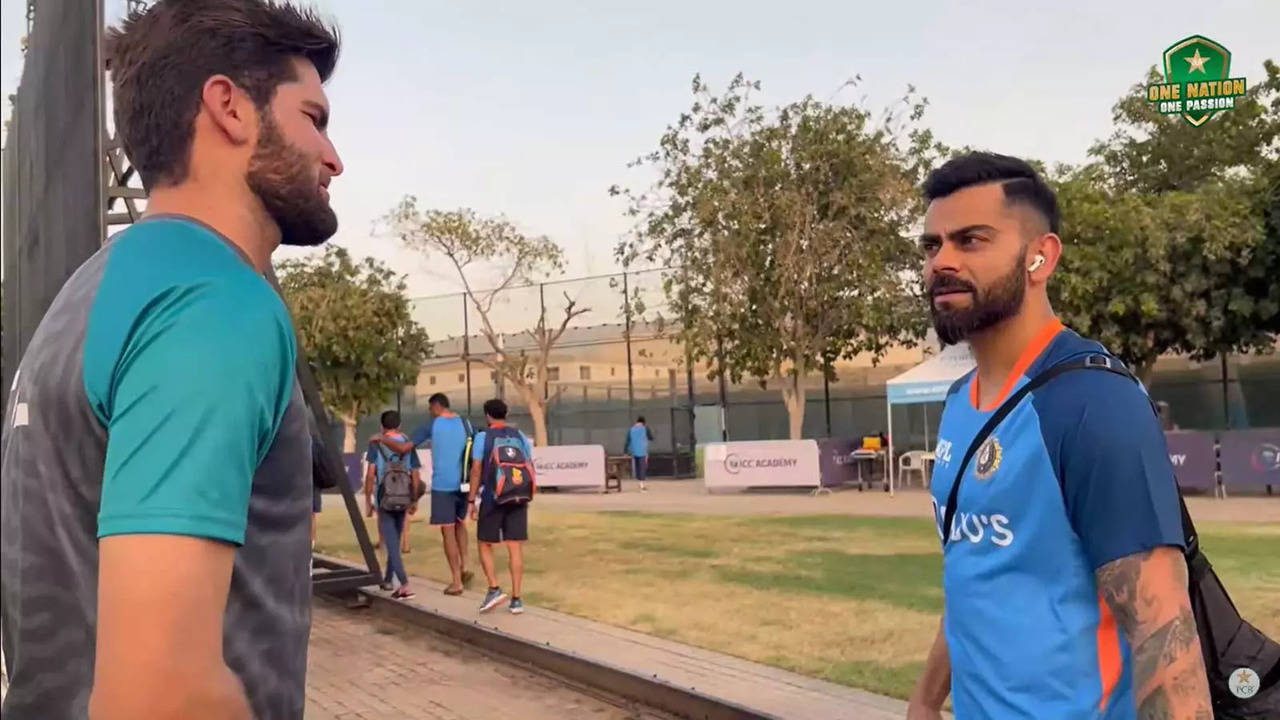 Shaheen Afridi met Virat Kohli and a few other Indian players in Dubai