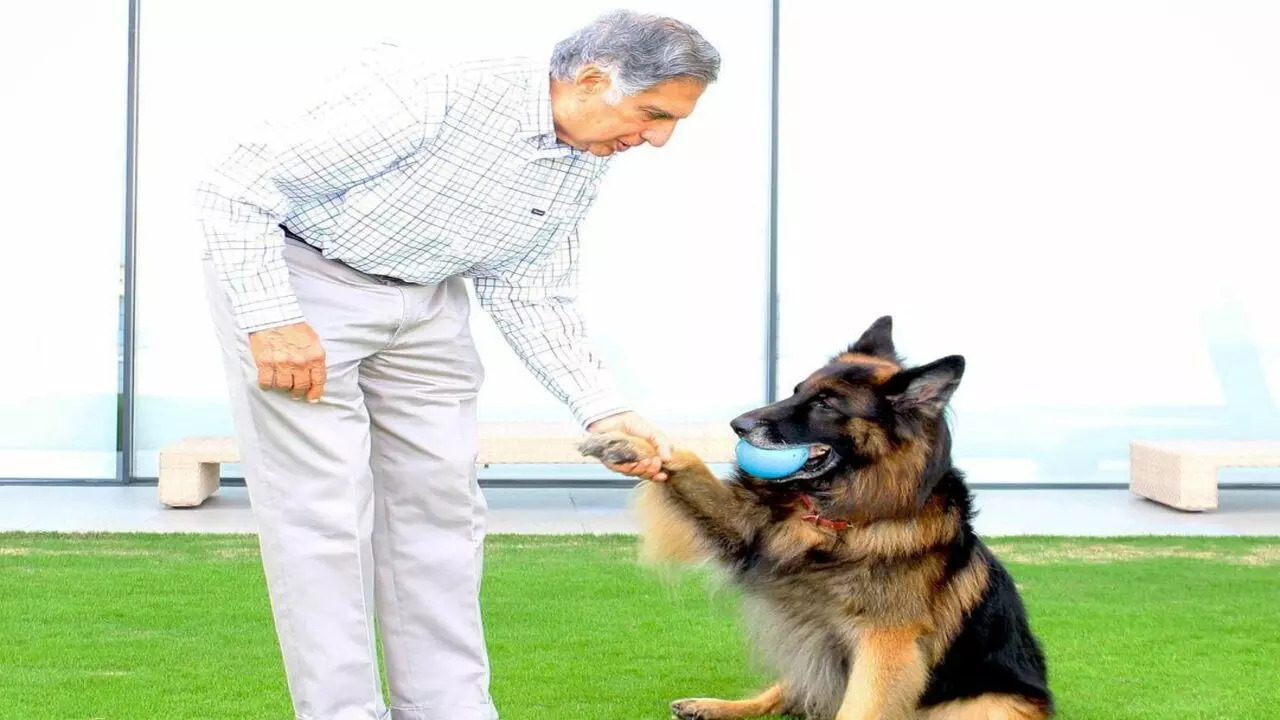 Ratan Tata with his dog