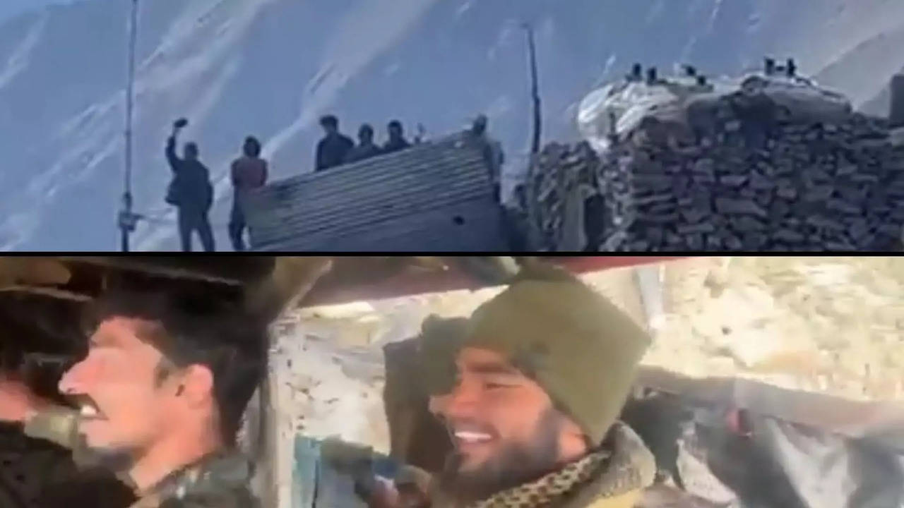 Indian army soldiers dance to Sidhu Moose Wala's song 'Bambiha' Bole', Pakistani troops across LOC wave | Screengrab from video posted by @hgsdhaliwalips