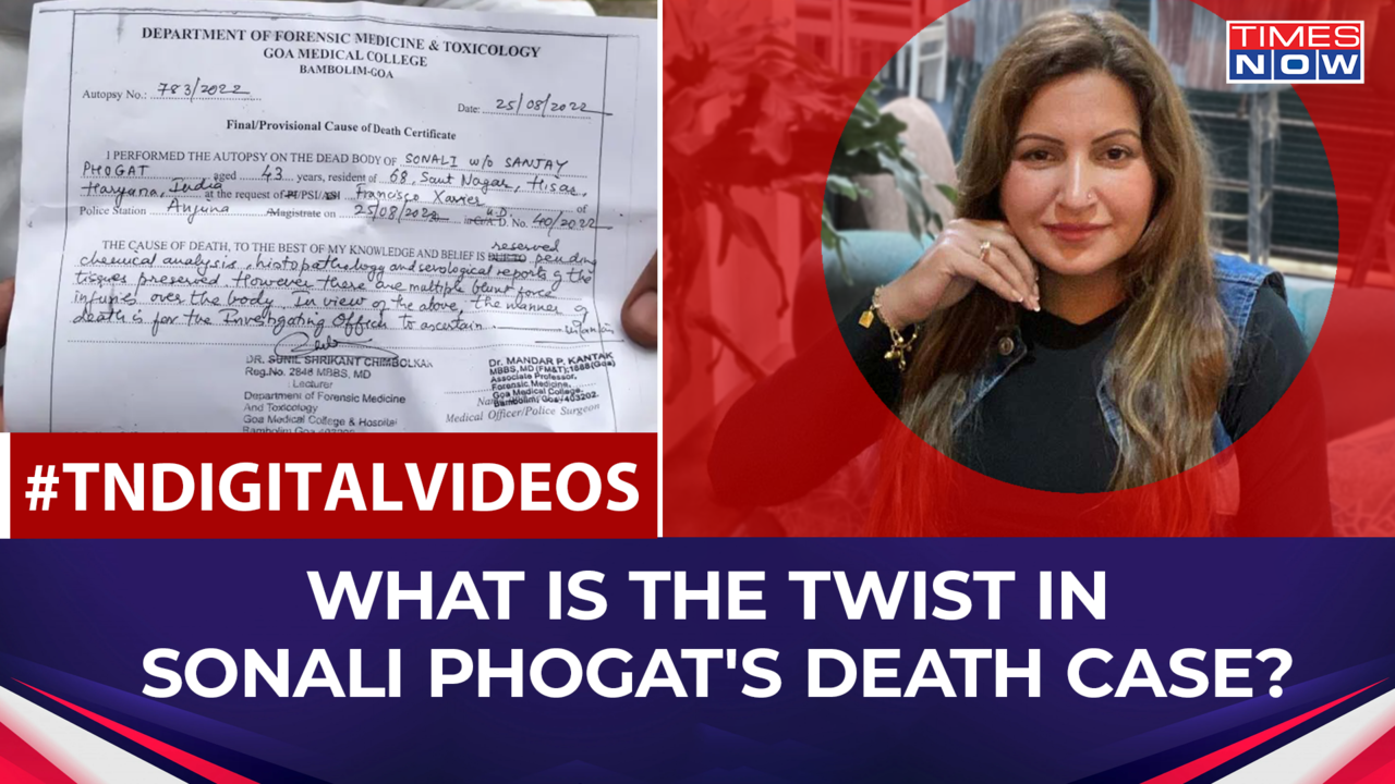 Sonali Phogat Death Case Autopsy Report Hints At Foul Play Police Flags Drug Angle Latest 0498