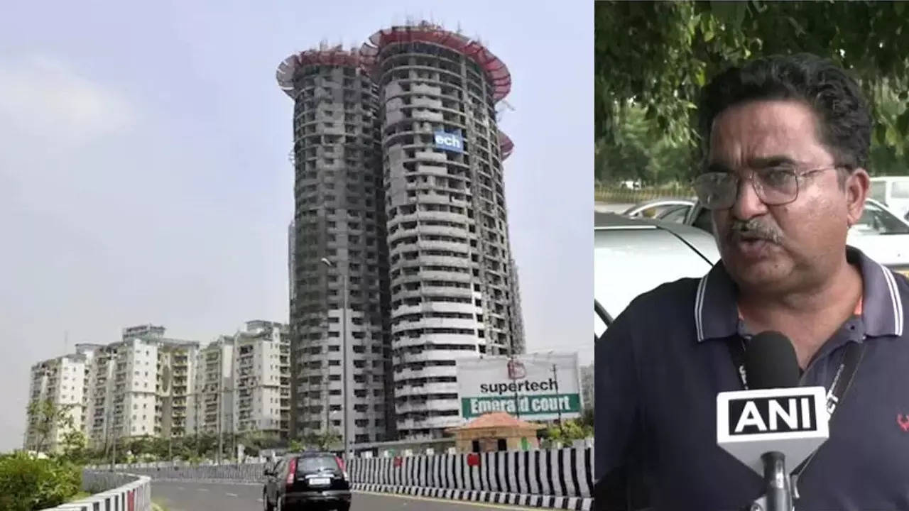 ​Supertech Twin Tower​s (PTI) and Chetan Dutta (ANI)​