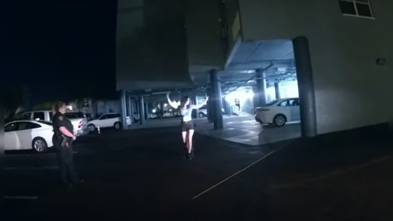 Woman dances to impress officer during sobriety test