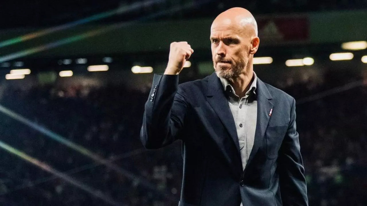 Erik ten Hag after-match AP photo