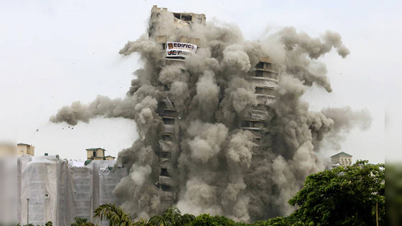 PTI_ Noida Twin Tower Demolition