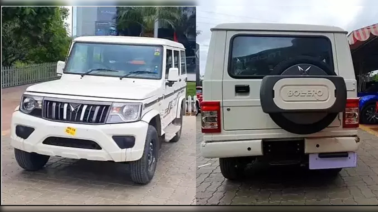 New Mahindra Bolero with twin peaks logo arrives at dealer backyard ...