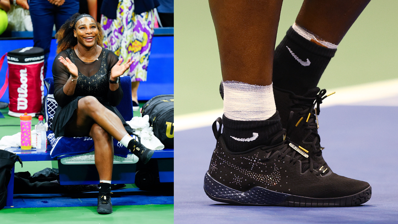 Serena Williams wears sneakers encrusted with 400 diamonds at US Open