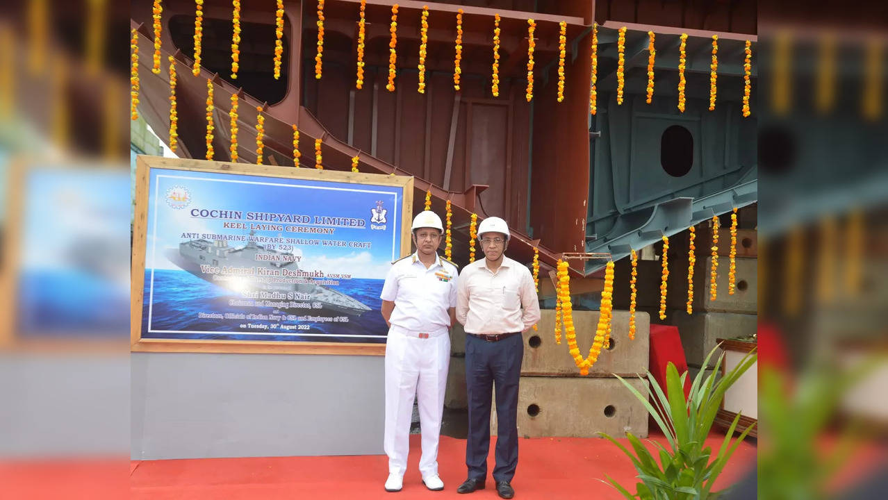 Keel laying of the first warship of anti-submarine warfare shallow craft