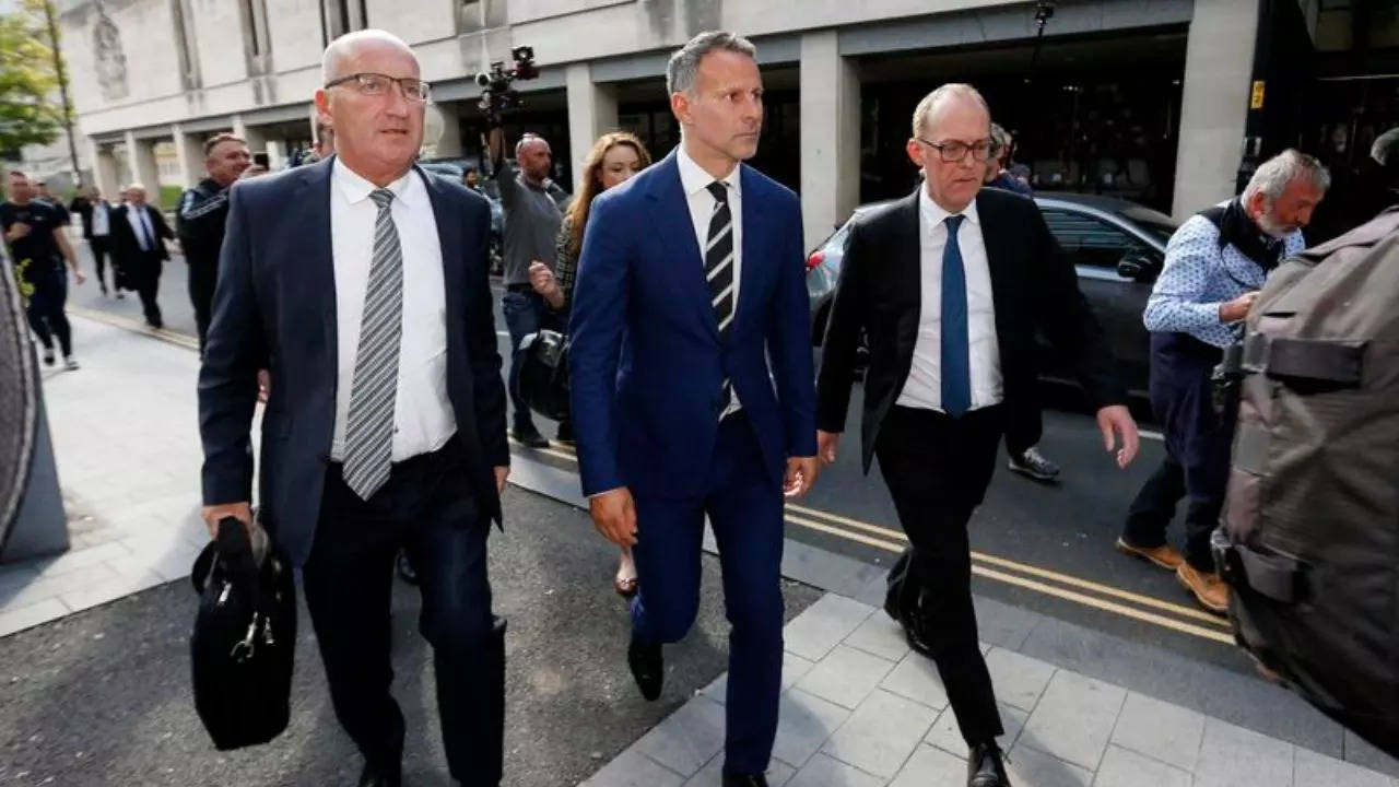 Ryan Giggs exits court Reuters photo