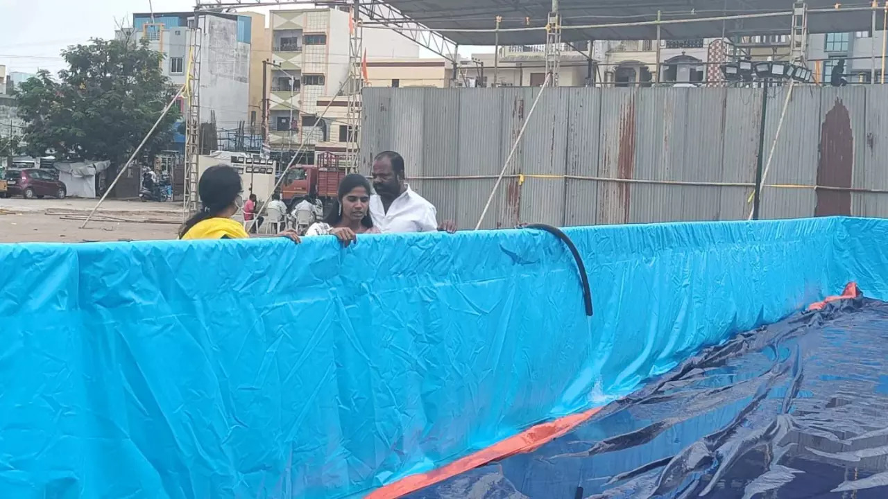 Hyderabad Ganesh idol immersion tank