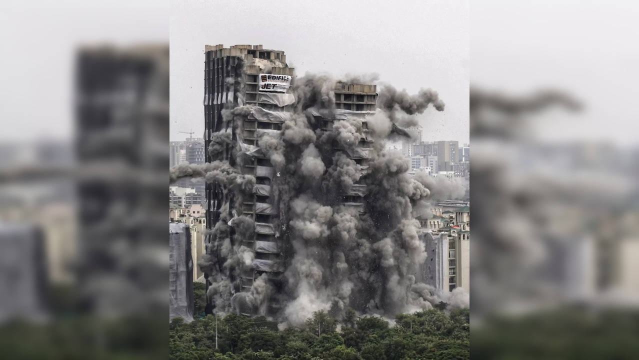 Supertech twin towers demolished