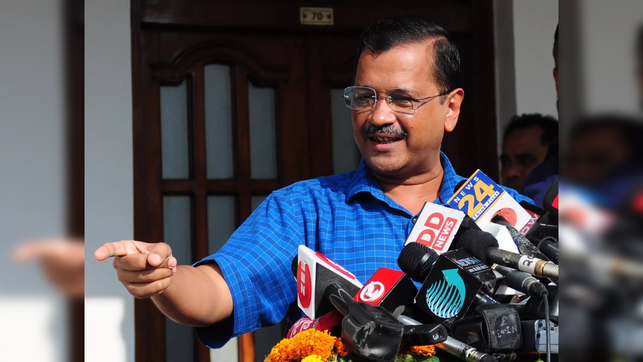 New Delhi: Delhi CM Arvind Kejriwal addresses the media after the one-day special session of the Delhi Legislative Assembly at Delhi Vidhan Sabha, Old Secretariat in New Delhi on Friday, August 26, 2022. (Photo: Qamar Sibtain/IANS)