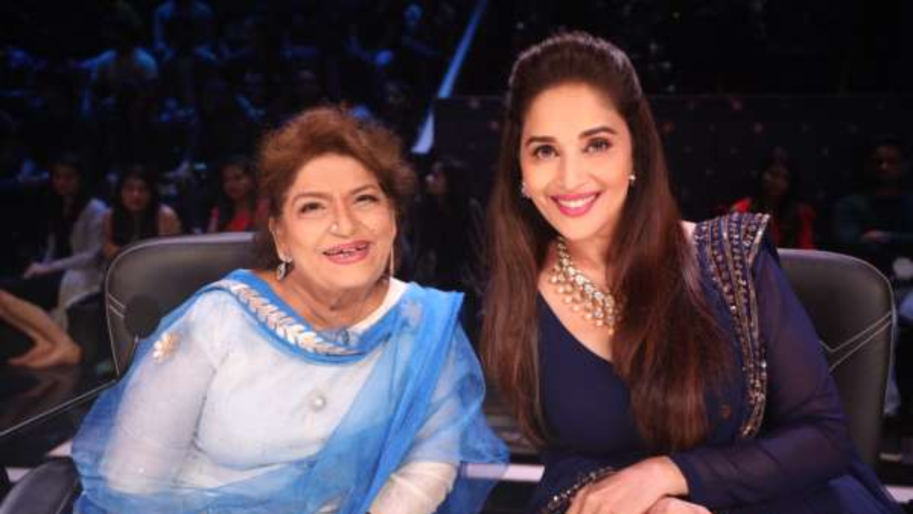 Saroj Khan and Madhuri Dixit