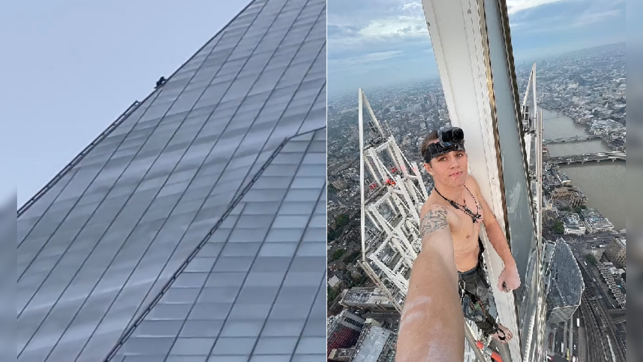 Man climbs The Shard