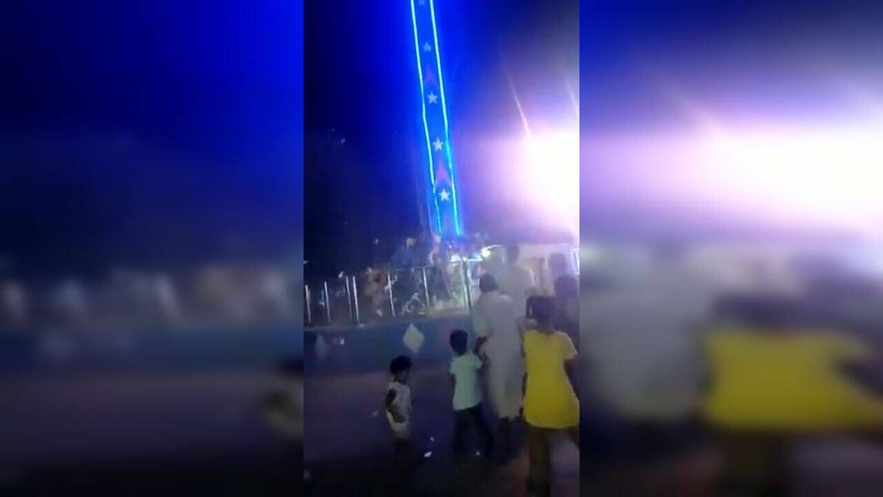 Mohali news Viral video Swing ride breaks midair and falls 50feet
