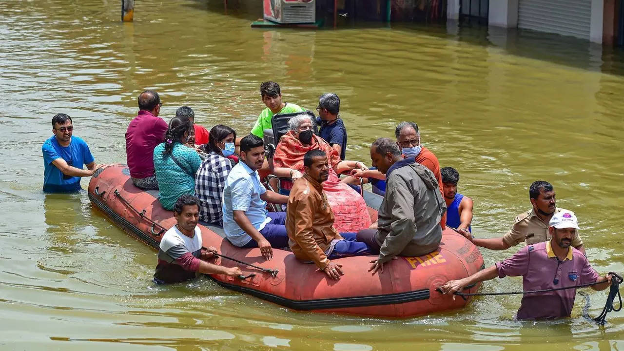 Many parts of the city is under water.