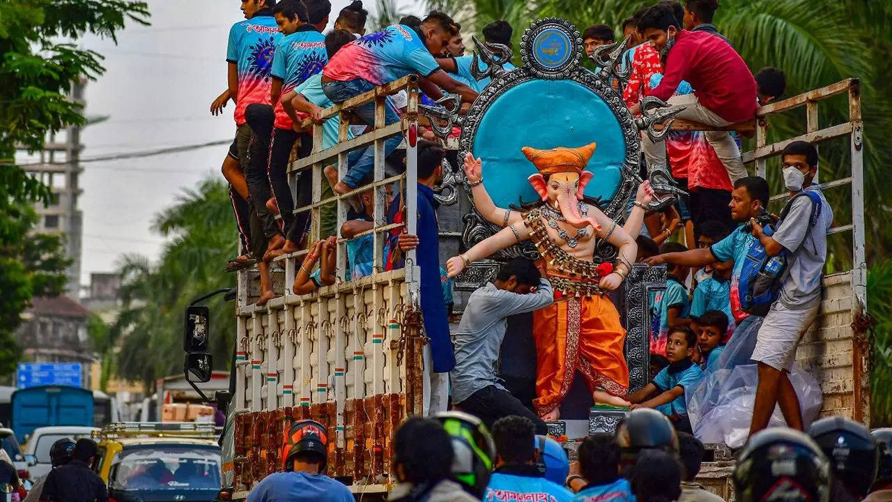 Large-scale celebrations are being held across Mumbai.