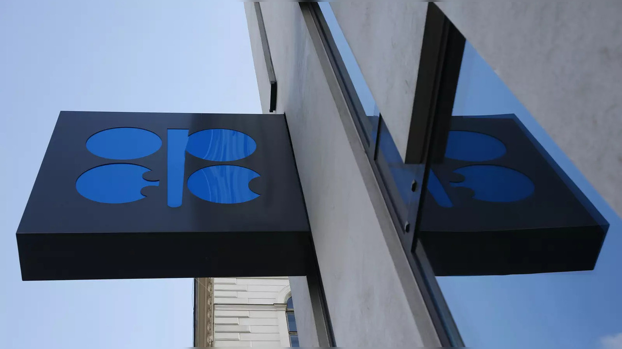 OPEC logo is pictured at its headquarters in Vienna