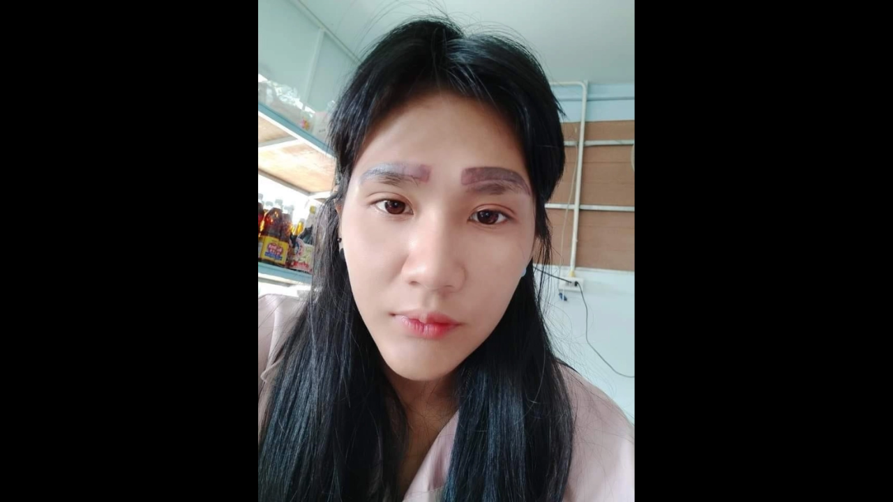 Woman left with four huge eyebrows after botched tattoo job