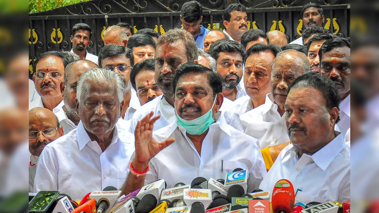 Chennai: AIADMK leader Edappadi K Palaniswami speaks during a press conference, ...