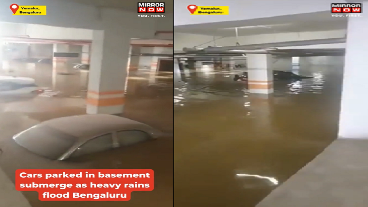 Cars parked in basement submerge as heavy rains trigger flood in Bengaluru