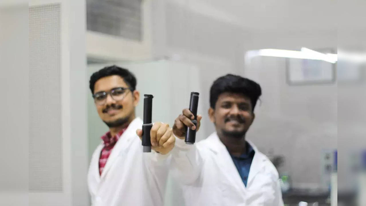 Arjun B S and Ajay Krishnan A received prize money worth Rs 4.6 lakhs which they said will be used to modify the EpiSHOT further for commercial use – to enhance reliability, manufacturability and portability of the device while making it cost-effective.