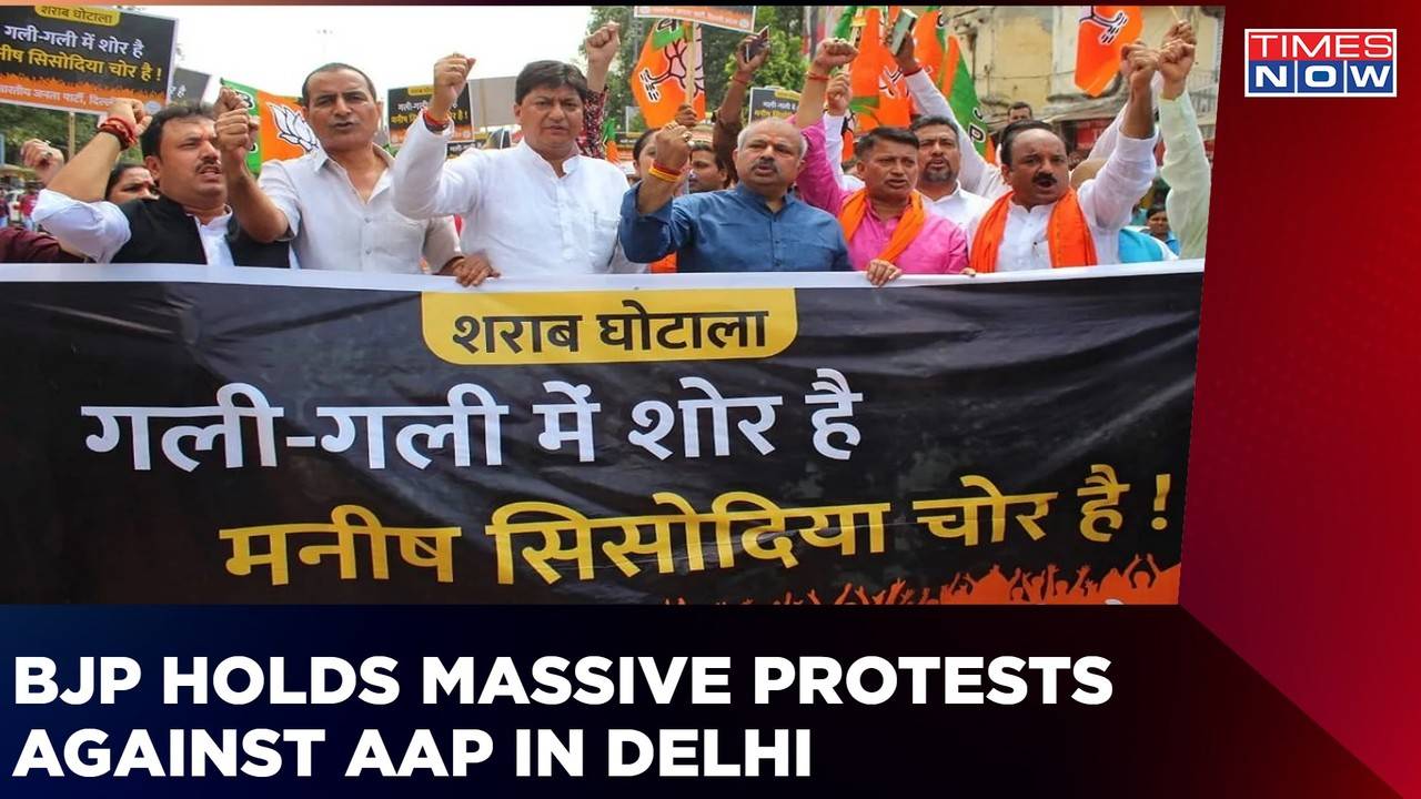 BJP Holds Protests Against Arvind Kejriwal In Delhi | AAP Faces Heat ...