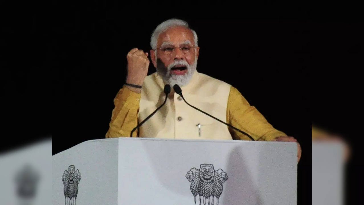 New Delhi: Prime Minister Narendra Modi addressing during the inauguration of newly-christened Kartavya Path, a stretch from Rashtrapati Bhavan to India Gate, as part of revamped Central Vista in New Delhi on Thursday, September 08, 2022. (Photo:Qamar Sibtain/ IANS)