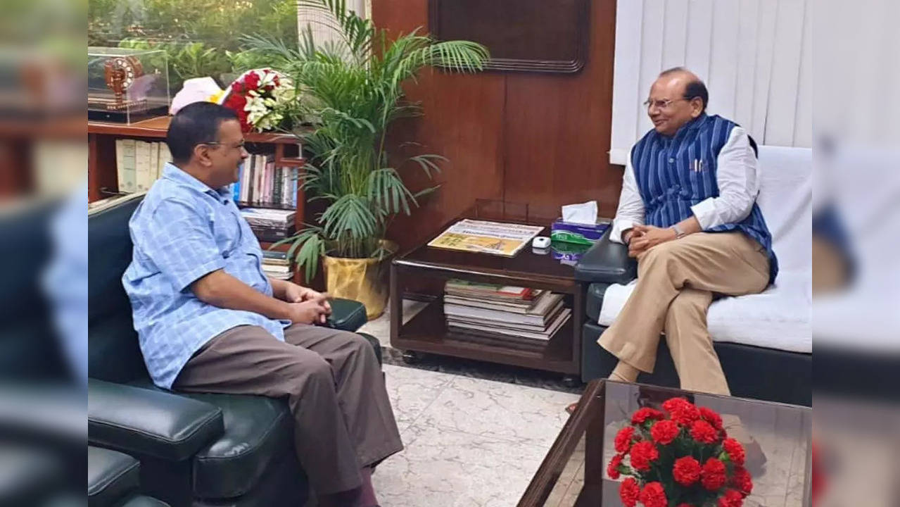 Arvind Kejriwal and VK Saxena